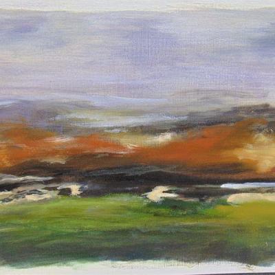 Impressionist oil painting of landscape by Alison Webb