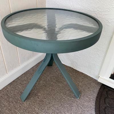Outdoor glass porch table 