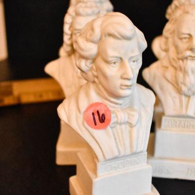 D Lot 16: Vintage Porcelain Famous Composer Busts