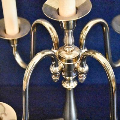 D Lot 47: Vintage Brass Electric Candelabra