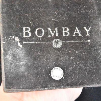 D Lot 48: Vintage Tall Bombay Silverplate Candlesticks