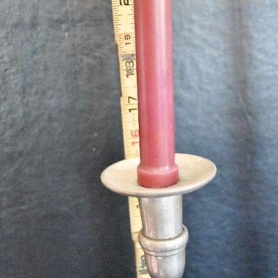 D Lot 48: Vintage Tall Bombay Silverplate Candlesticks
