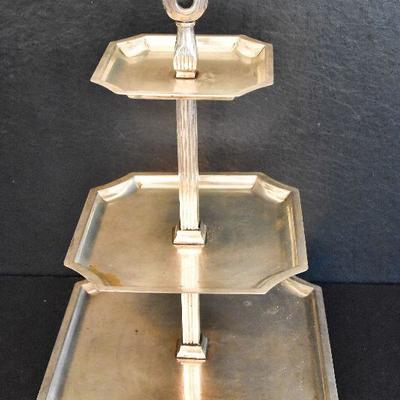 D Lot 50: Three Tiered Serving Tray