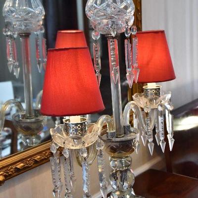 D Lot 51: Vintage Crystal Lamp