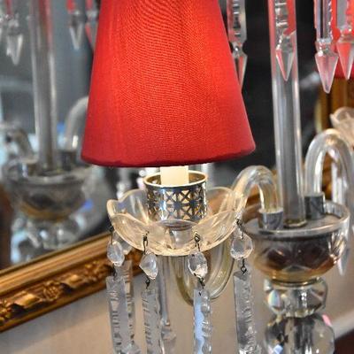 D Lot 51: Vintage Crystal Lamp