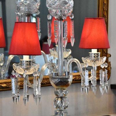 D Lot 51: Vintage Crystal Lamp