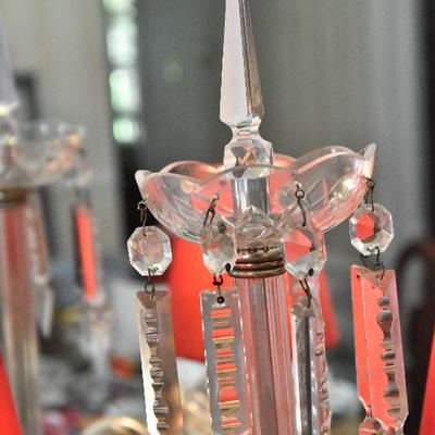 D Lot 51: Vintage Crystal Lamp