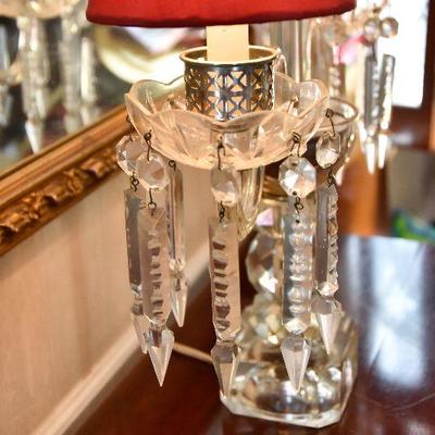 D Lot 51: Vintage Crystal Lamp