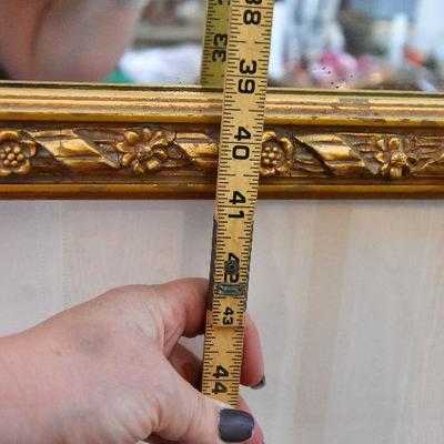D Lot 52: Vintage Gold-tone Mirror