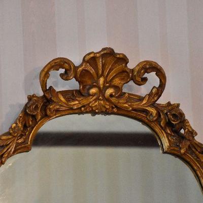 D Lot 52: Vintage Gold-tone Mirror
