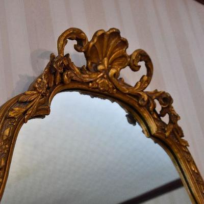 D Lot 52: Vintage Gold-tone Mirror