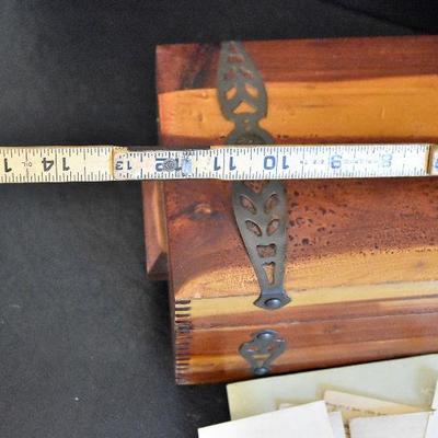 D Lot 56: Cedar Box Full of Ephemera