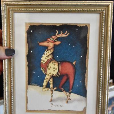 D Lot 61: Complete Set of 8 Reindeer Prints by Rebecca Ruegger