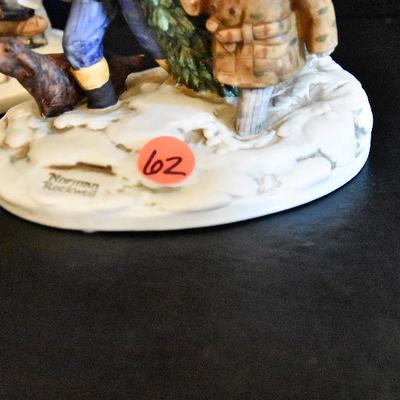 D Lot 62: Trio of Norman Rockwell Winter Figurines