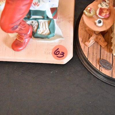 D Lot 63: Pair of Norman Rockwell Santa Figurines