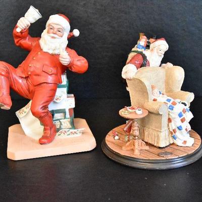 D Lot 63: Pair of Norman Rockwell Santa Figurines
