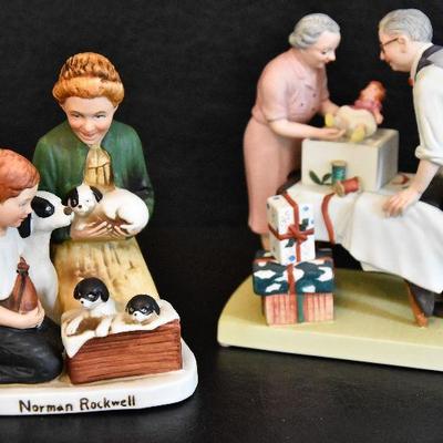 D Lot 65: Pair of Norman Rockwell Figurines