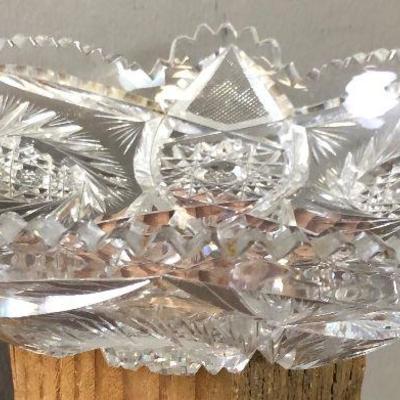 #267 Crystal Cut Dish