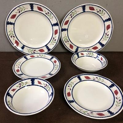 #269 ADAMS English Iron Stone 3 place setting for 2