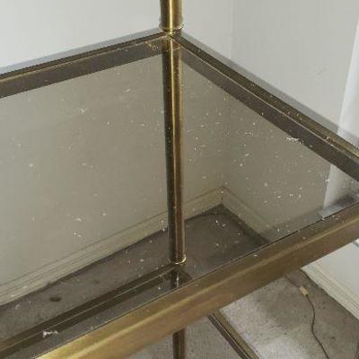 Smoked Glass Gold Shelf