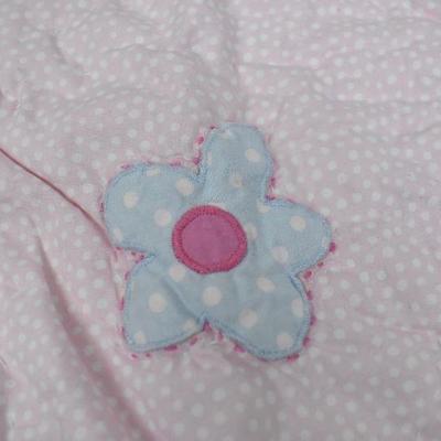 Pottery Barn Kids Pink White Blue Butterfly Quilted Pillow Sham Case 
