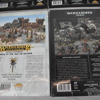 4 Warhammer Books, Age of Sigmar, Codex, Warhammer 40,000