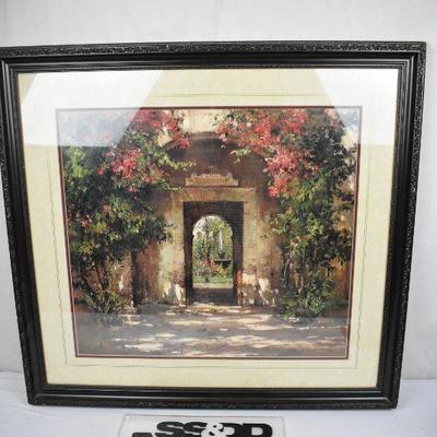 Framed Picture, Resurgam Flower Doorway, 33 3/8