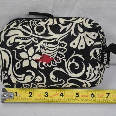 Kiva Convertible & Expandable Tote Bag, Black & Tan. Pockets & Zipper