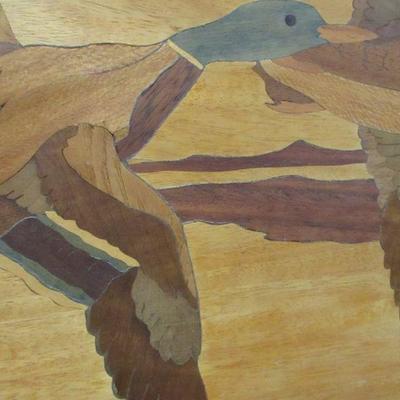 Lot 133 - Flying Ducks Wood Picture