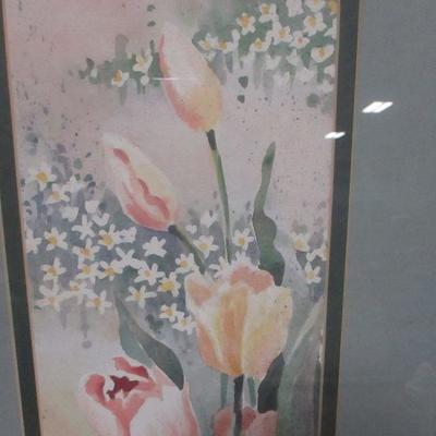 Lot 141 -  Watercolor Jane Felts Mauldin Flowers Signed