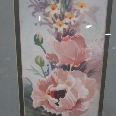 Lot 141 -  Watercolor Jane Felts Mauldin Flowers Signed