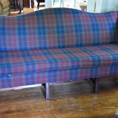 L Lot 97: Norwalk Plaid Sofa