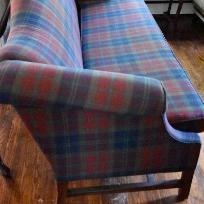 L Lot 97: Norwalk Plaid Sofa