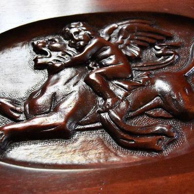 L Lot 104: Vintage Handcarved Table with Tray