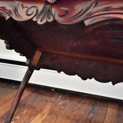 L Lot 104: Vintage Handcarved Table with Tray