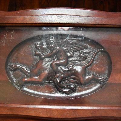 L Lot 104: Vintage Handcarved Table with Tray