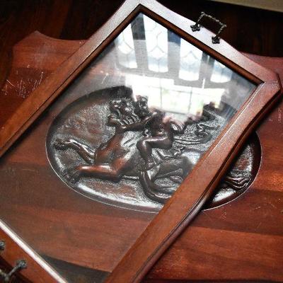 L Lot 104: Vintage Handcarved Table with Tray