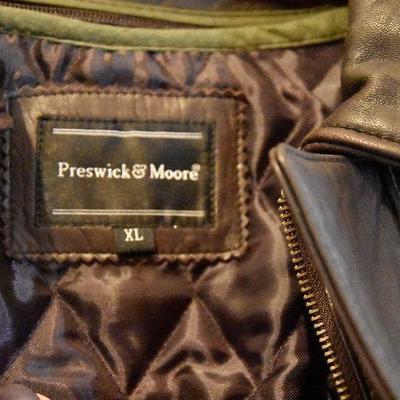 L Lot 111: Vintage Men's Brown Lined Leather Jacket
