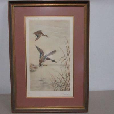 Lot 144 - Flying Ducks Artist Signed & Numbered Picture