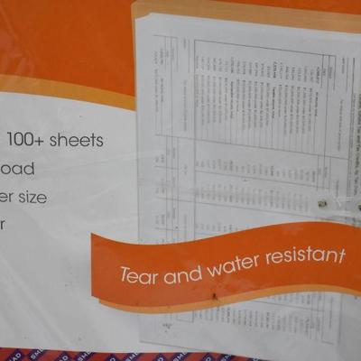 Smead Poly Envelope, 1-1/4" Expansion, String-Tie Closure, Clear, 5/Pack - New
