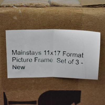 Mainstays 11x17 Format Picture Frame, Set of 3, $16 Retail - New