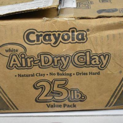 Crayola Air Dry Clay, No Bake Clay, 25 Lbs, White, $38 Retail - New