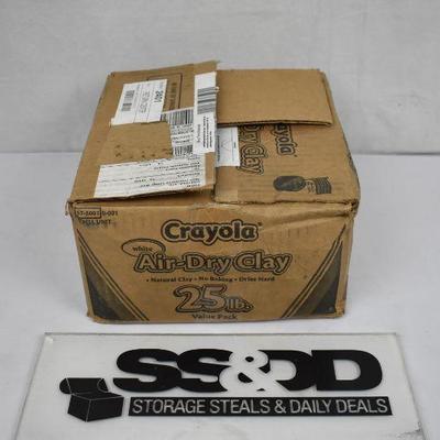 Crayola Air Dry Clay, No Bake Clay, 25 Lbs, White, $38 Retail - New