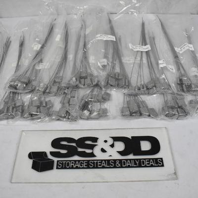 14 sets of 10: Serialized Cable Security Tags, 140 total - New