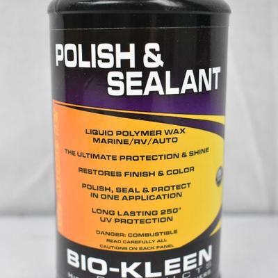 16 Oz. Bio-Kleen Polish & Sealant, Marine/RV/Auto Polymer Wax, $19 Retail - New