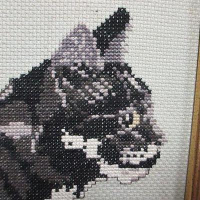 Lot 176 - Needlepoint Cat Pictures
