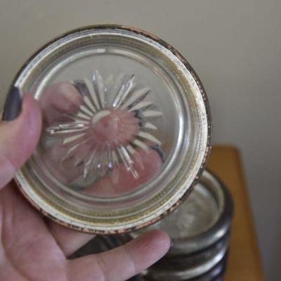 P Lot 127: Set of Vintage Silverplate and Glass Coasters