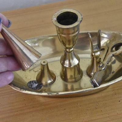 P Lot 137: Brass Candlestick