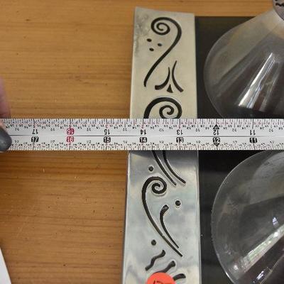 P Lot 138: Lenox Spyro Metal and Glass Drink Set