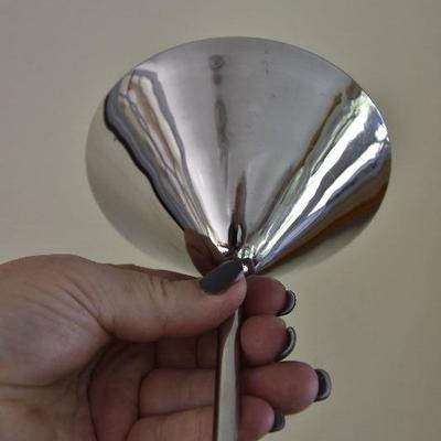 P Lot 143: B & B Cognac Liqueur Stainless Steel Cocktail/Martini Glasses